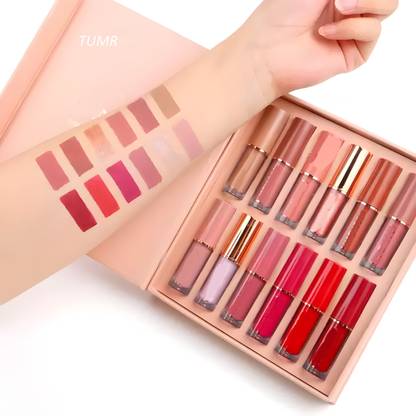 TUMR Waterproof Matte Liquid Lipstick Set of 12,