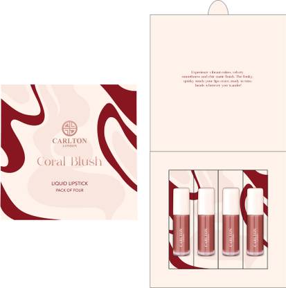 CARLTON LONDON Coral Blush Pack 4 Taupe Mauve-CLGCBL4_1.7ml