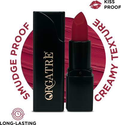 Orgatre Lush Rich Matte Bullet Lipstick - Long-lasting, Intense Color & Smooth Finish