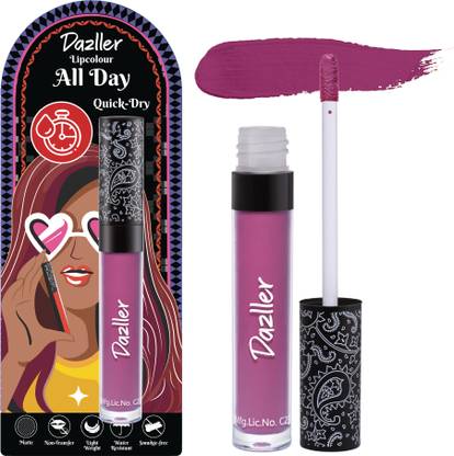 Dazller All Day Lipcolour, Ultra Intense Matte,Smudge-Proof, Lightweight,Up to 8Hrs Stay