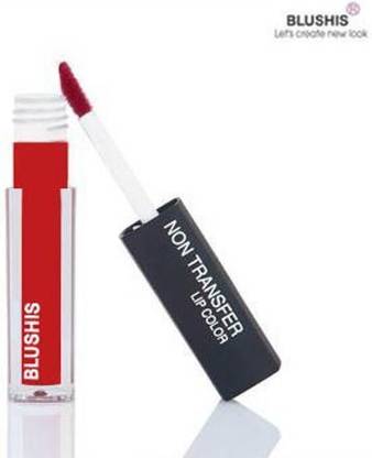 BLUSHIS Beauty Women High Defination Smudge proof Waterproof Long lasting Liquid matte Lipstick Non Transfer Common Colour For Daily Use Mini matte lipstick red colour