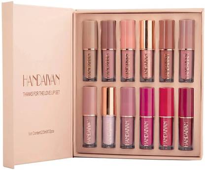 LA OTTER 12Pcs Velvet Matte Liquid Lipstick Set, Professional Makeup Gift Kit for Women