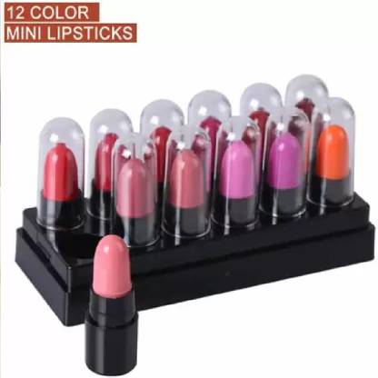 lanellie 12 IN 1 SET LIPSTICK BEAUTIFUL SHADE COLOR AND WATERPROOF SUPER