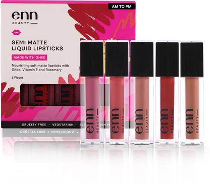 ENN Long Lasting Matte Liquid Lipstick Kit Set Of 5
