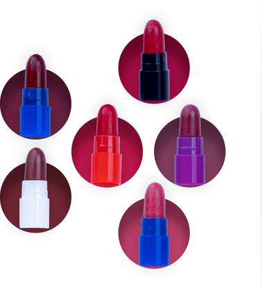 Belora Paris Six Lippies | Mini Lipstick Set | Deeply pigmented | Matte Finish