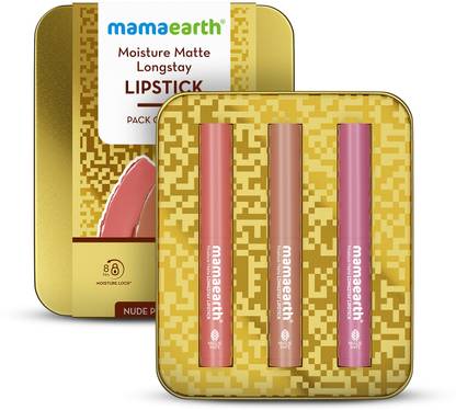 Mamaearth Moisture Matte Long Stay Lipstick Gift Set - Nude Perfection