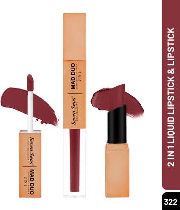 Seven Seas 2in1 Mad Duo Liquid Lipstick Non-Transfer Long-Lasting WaterProof Matte Lipstick