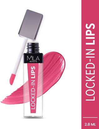 mila beaute Locked In Lips Liquid Lipstick 12 Hour Transfer Proof with Hyaluronic Acid Shade