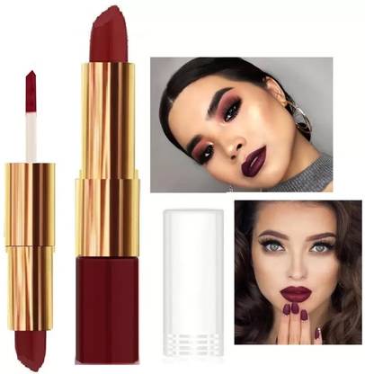DYSOKAYO non transfer 2 in 1 maroon lipstick