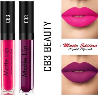 CB3 BEAUTY 24 Hrs Superstay | Sensational Longlasting | Matte liquid lipstick | 2 Pcs Set