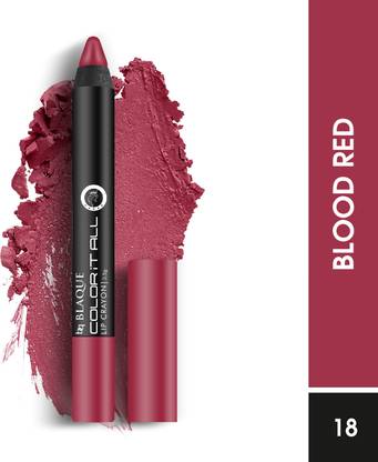 bq BLAQUE Pure Matte Color iTall Crayon Lipstick Shade # 18 Blood Red
