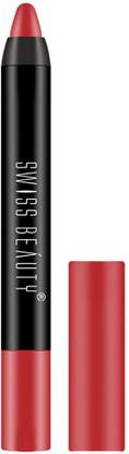 SWISS BEAUTY Non Transfer Matte Crayon Lipstick | Waterproof & Smudgeproof| -