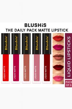 BLUSHIS The Daily Pack Professionally Forever Matte Liquid Lip Colour Combo Pack Of 5 pc