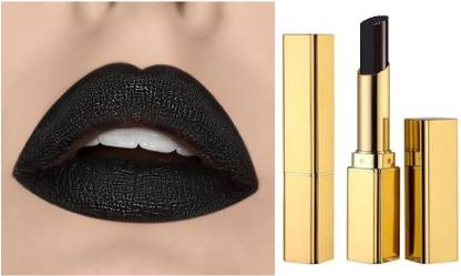 SEUNG NEW MATTE FINISH BLACK LIPSTICK SMUDGE-PROOF (BLACK, 3.6 g)