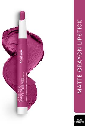 Seven Seas Color Stylo Non Transfer Matte Crayon Lipstick, Creamy Matte Waterproof Lipstick