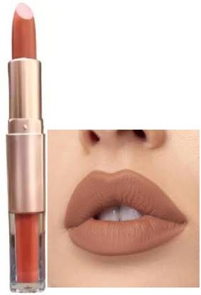 TOPQ best trending 2 in 1 light brown matte lipstick