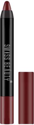 SWISS BEAUTY Non Transfer Matte Crayon Lipstick | Waterproof & Smudgeproof| -