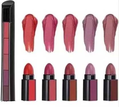 JKM Prime Girl Beauty Red Edition 5 in 1 Pocket Matte Finish Lipstick Set