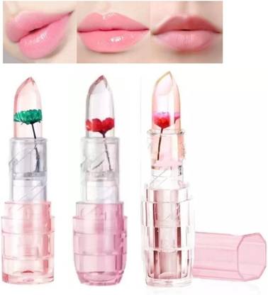 Ashyra Waterproof Crystal Clear Flower Lipstick (Pack of 3)