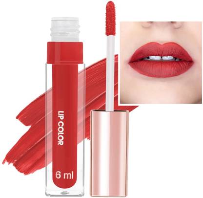 MYEONG Matte Brick Red Color Liquid Lipstick Transferproof High Impact Lipstick