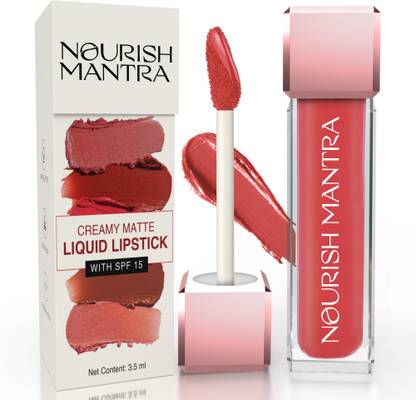 Nourish Mantra Smudge Proof Long Lasting Creamy Matte Liquid Lipstick With SPF 15