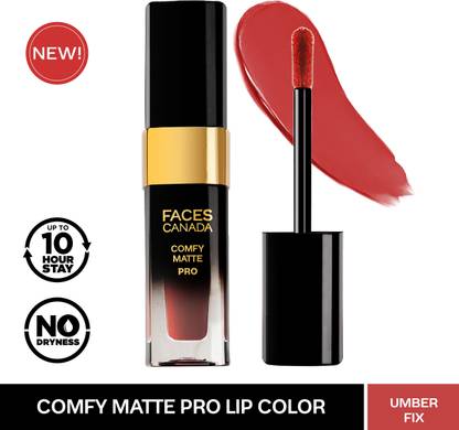 FACES CANADA Comfy Matte Pro Lip Color | 10hr stay | Comfortable | Umber fix 10 5.5 ml