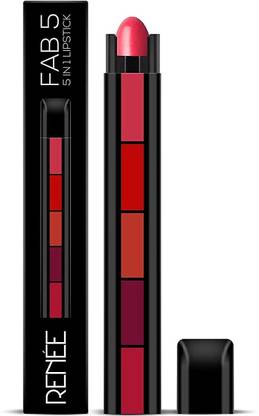 Renee FAB 5, 5-in-1 Lipstick, Smooth Matte Finish Lips, Non-Drying, Intense Color