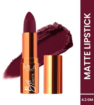 MILA BEAUTÉ Bold & Matte Lipstick | Soft & Light Weight Formula | Highly Pigmented Lipstick