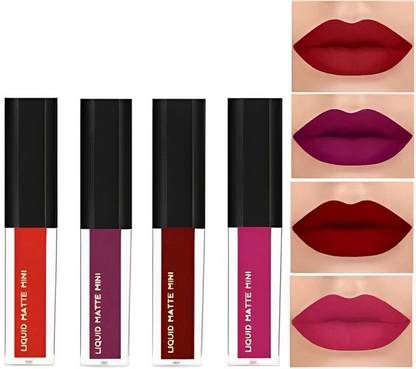 kHUDAt BY 4Pcs Matte Finish Liquid Lipstick Set