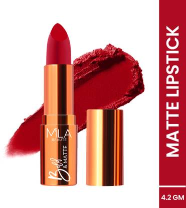 MILA BEAUTÉ Bold & Matte Lipstick | Soft & Light Weight Formula | Highly Pigmented Lipstick