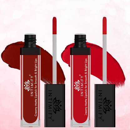 INTIMIFY Premium Matte Lipstick, Long Lasting, Hydrating & Lightweight Lipstick for Women