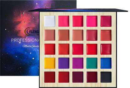 FLENGO; MADE FOR YOU 25 Color Multi Shade Lip Palette | Versatile Lip Shades for Matte & Shimmer