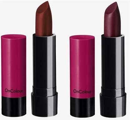 Oriflame Sweden OnColour Matte Lipstick combo choclate love and beauty plum