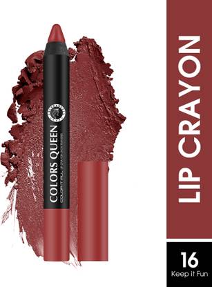 COLORS QUEEN Color It All Lightweight, Long Lasting Non Transfer Matte Crayon Lipstick