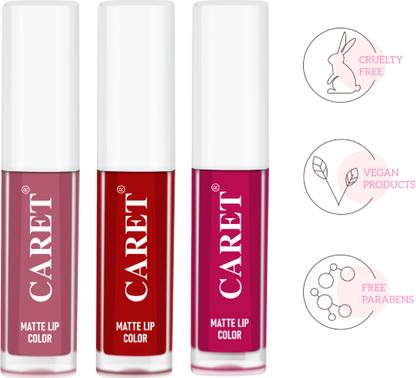 Caret Mini Matte Nude - Red - Bold Pink Liquid Lipstick - Sulfate Free