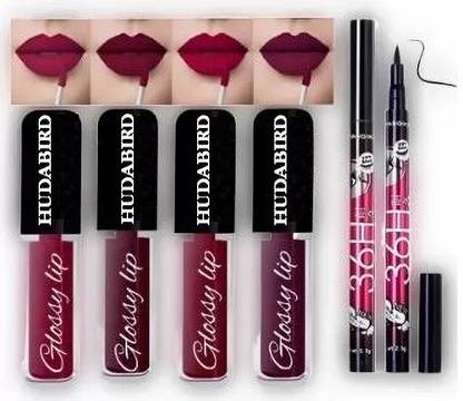 Hudabird 4 in 1 Matte Liquid Lipstick | Waterproof and Smudge proof