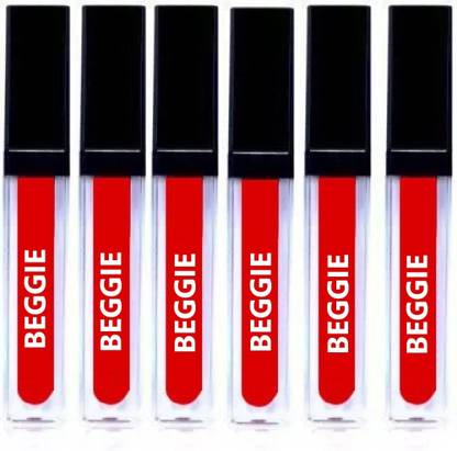 FOZZBY Non Transfer Professionally Longlasting Liquid Lipstick Combo (Set Of 6 pc Red )