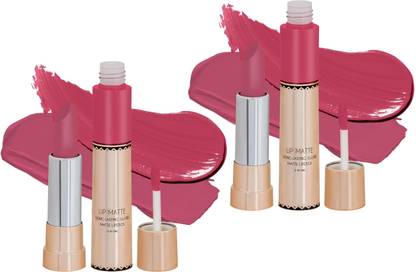 tanvi27 Dual Light Pink Lipstick Long Lasting Gloss, Waterproof, Non Transferable