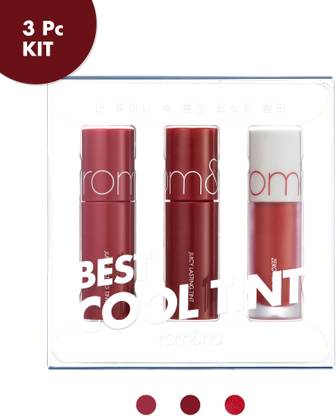 Rom&nd Best Tint Edition | Mini Korean Lip Tints - 02 Cooltone Pick ( 3pcs x 2g each)