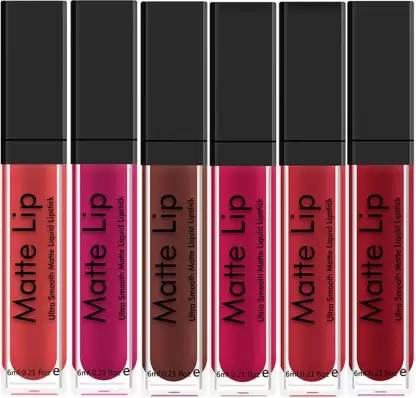 K3NTERPRISES Super Stay Sensational Forever Matte Liquid Lipsticks Combo of 6 pc