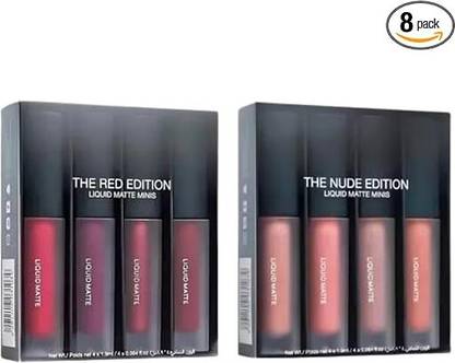 DIVYA UNIQUES Liquid Matte Minis Lipstick Nude Edition and Red Edition