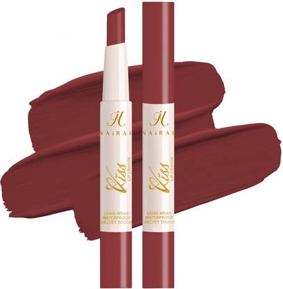 Nairah Kiss Me Non Transfer Lip Crayon, Matte Lipstick, Waetrproof and Smudge proof