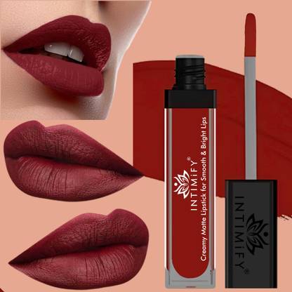 INTIMIFY Matte Lipstick Waterproof & Smudge Proof Long Lasting Pigmented Lip