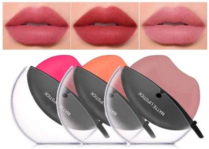 JANOST Perfect Lip Shape Apple Lip Balm Design Matte Pack Of 3 Multicolor