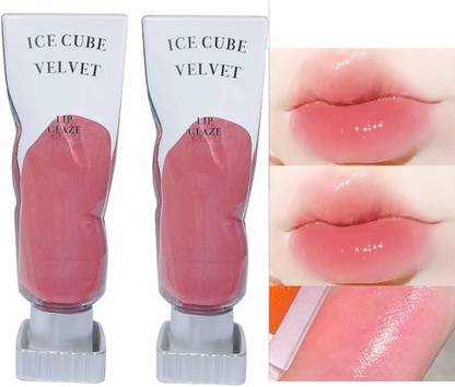 THTC LIGHT PINK COMBO Ice Cube Matte Lipstick Velvet Transparent Lip Glaze Pigment