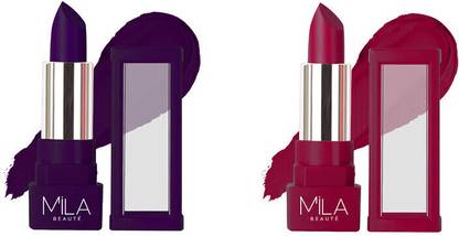 mila beaute Matte Lipstick Combo Set | Highly Pigmented & Lightweight Formula | Matte Finish