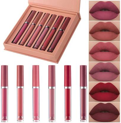 MAYBELUCKY Ultra Smooth Premium Series Pack Of 6Pcs. Book Style Liquid Matte Lipstick Set