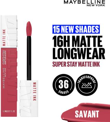 MAYBELLINE NEW YORK Super Stay Matte Ink Liquid Lipstick, Savant, 5g