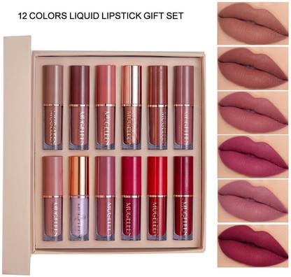 Love Nature Huda Professional Matte Liquid Lipstick 12 Colour Set Book,Waterproof