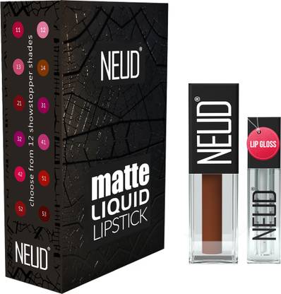 NEUD Matte Liquid Lipstick Oh My Coco with Lip Gloss - 1 Pack